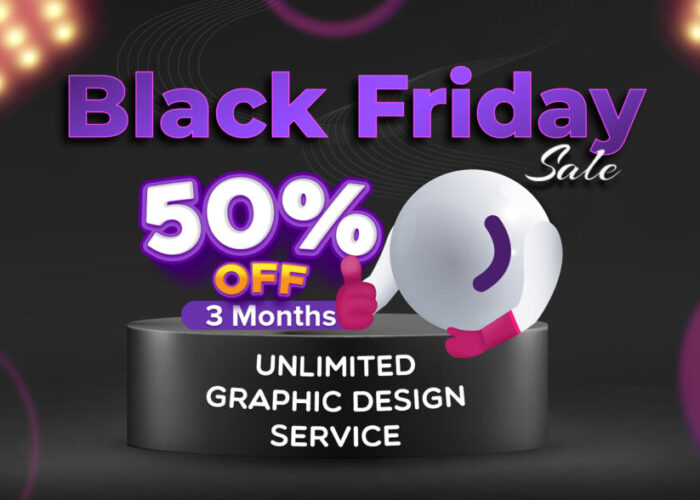 Black Friday Sale | Unlimited Graphic Designs | 50% off for 3 Months
